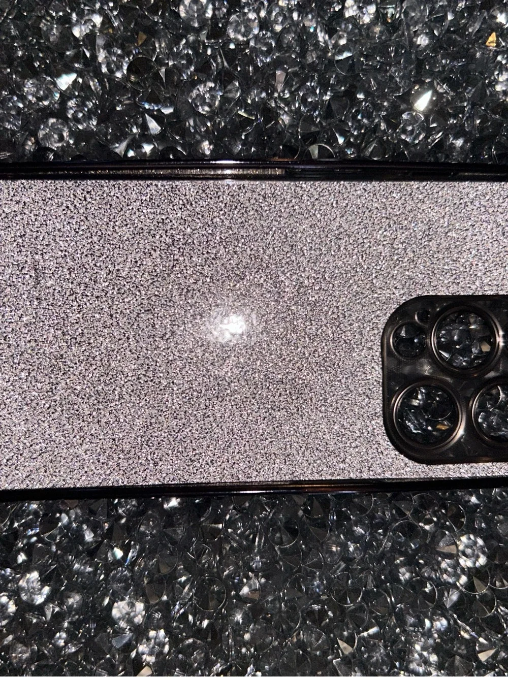 iPhone 15 pro Purple Glitter Magnetic Phone Case with Camera Protection